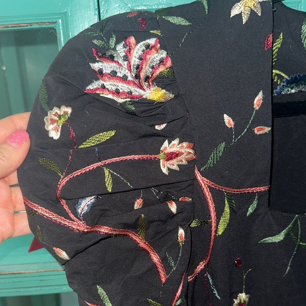 Tuckernuck Black Embroidered Calle Long Sleeve Dress NWT - Picture 7 of 12